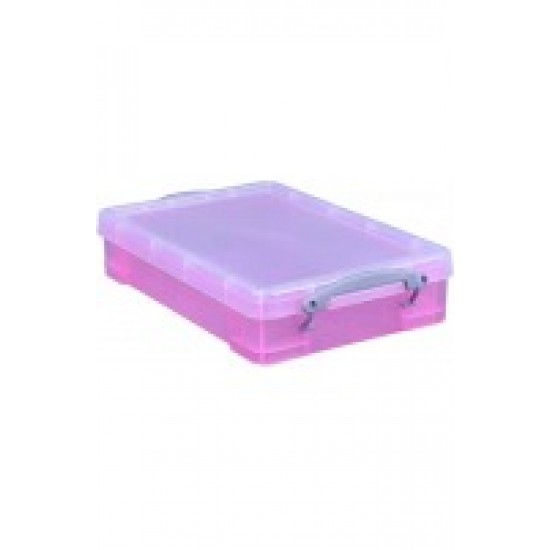 Really Useful 4 Litre Plastic Storage Box - PIink