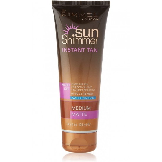 Rimmel Sunshimmer Water Resistant Instant Tan Wash Off Matte - Medium