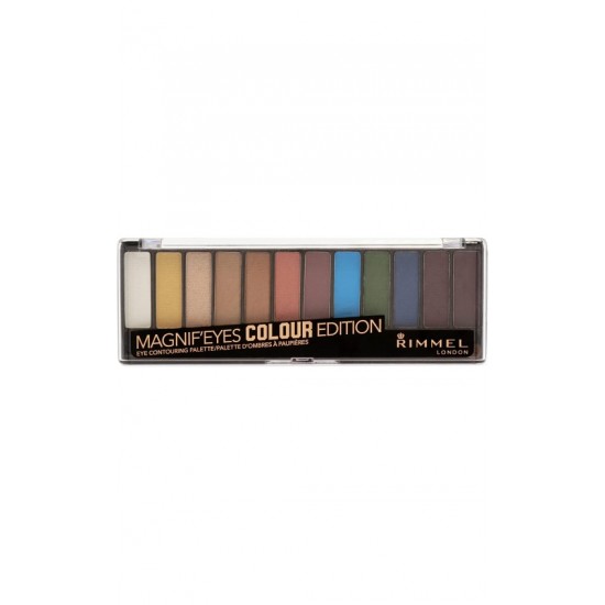  Rimmel Magnif'eyes 12 Pan Eyeshadow Palette -Bold Edition, 14.2 g