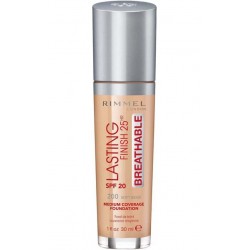 Rimmel London Lasting Finish Breathable Foundation, SPF 20, 200 Soft Beige, 30ml