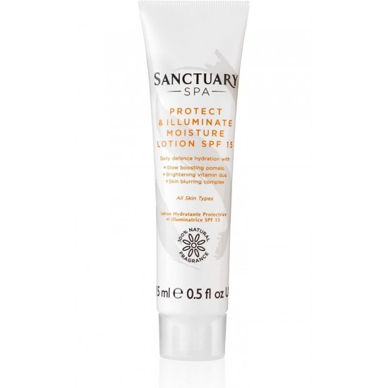 Sanctuary Spa Face Cream SPF 15, Illuminating Moisturiser Lotion, 15ml