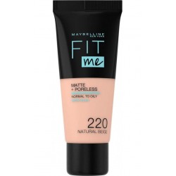 Maybelline Fit Me Foundation, Matte & Poreless Foundation - 220 Natural Beige