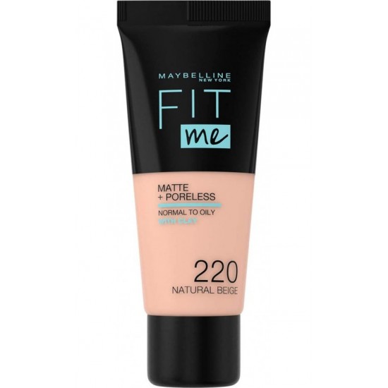 Maybelline Fit Me Foundation, Matte & Poreless Foundation - 220 Natural Beige