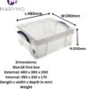 Really Useful Box Clear Plastic Box Storage for Art & Craft - 18L Clear