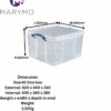 Really Useful Box Clear Plastic Box Storage for Art & Craft - 42L Clear