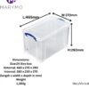 Really Useful Box Clear Plastic Box Storage for Art & Craft - 24L Clear