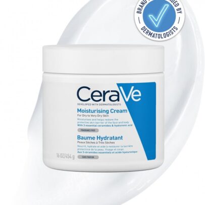CeraVe Moisturising Face and Body Cream with Hyaluronic Acid and 3 Essential Ceramides for Dry to Very Dry Skin 454g​